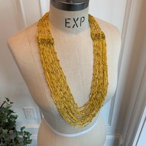 m.haskell NWT Woven Yarns w/ Brass Beads Necklace